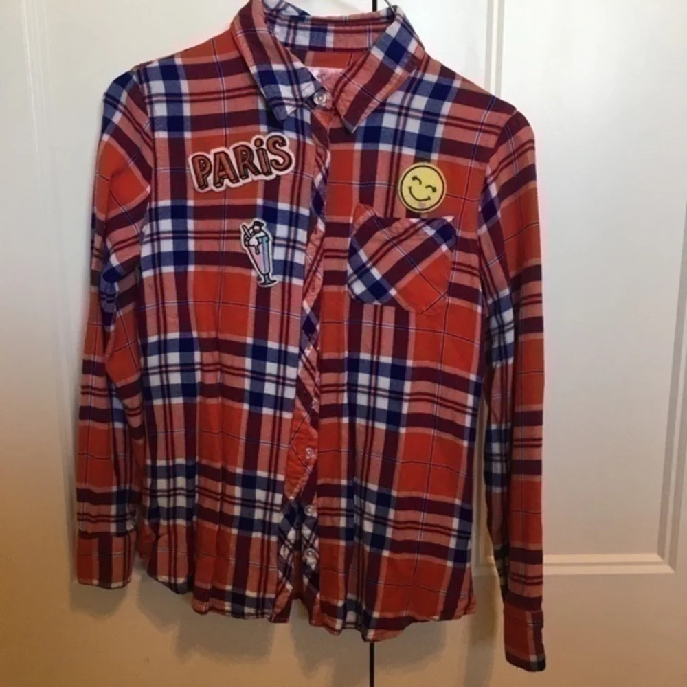Justice Girls size 14  flannel shirt